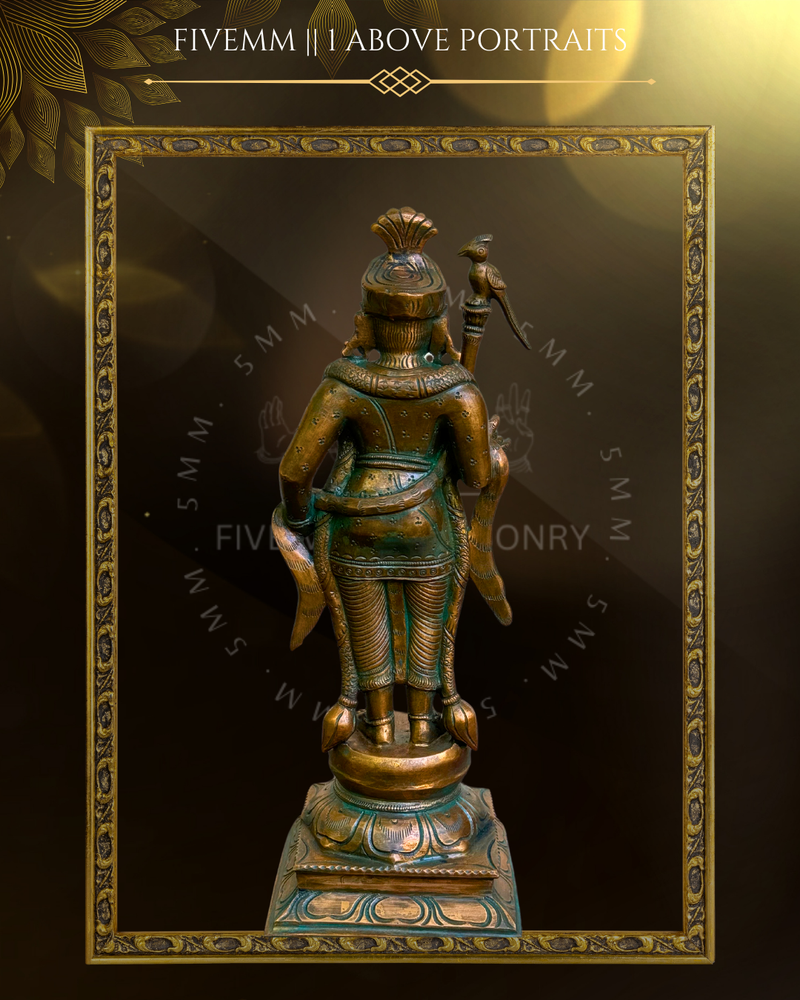 Raja Alangara Murugan Panchaloha Bronze Icon - 12"