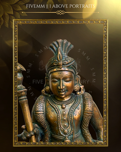 Raja Alangara Murugan Panchaloha Bronze Icon - 12"