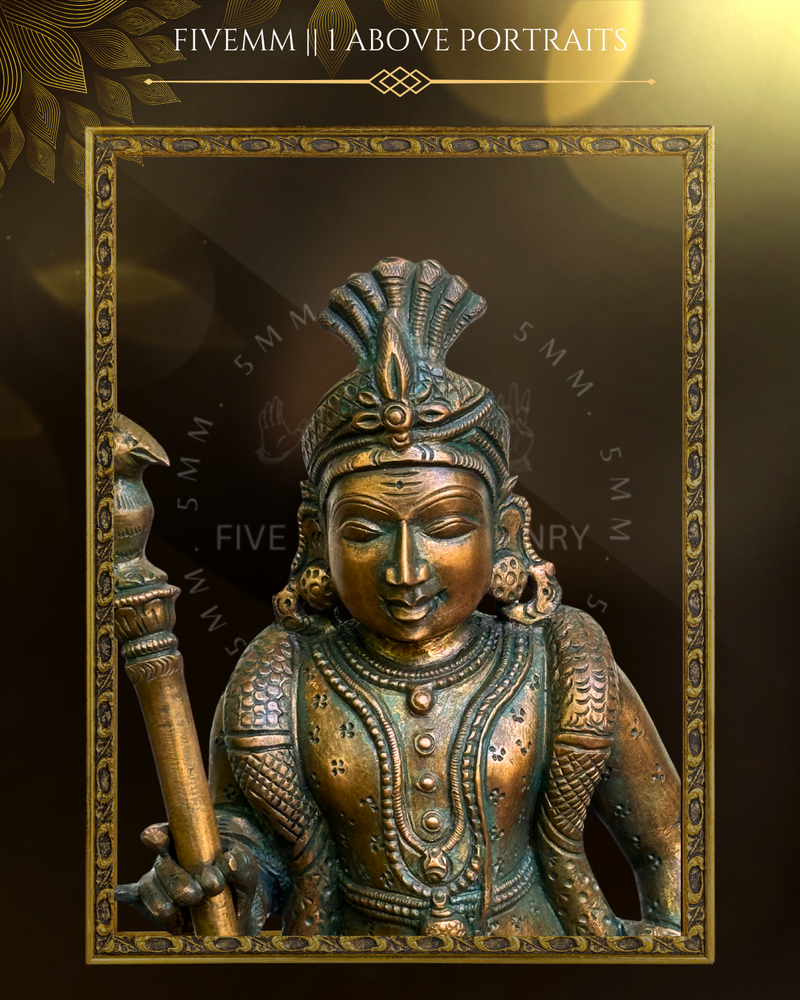Raja Alangara Murugan Panchaloha Bronze Icon - 12"