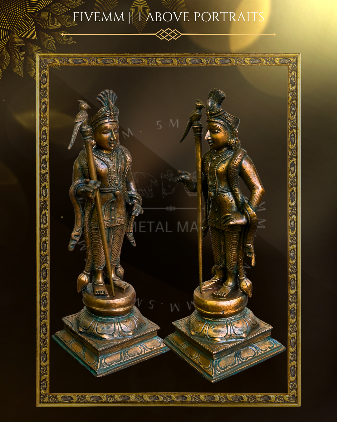 Raja Alangara Murugan Panchaloha Bronze Icon - 12"