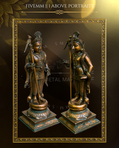 Raja Alangara Murugan Panchaloha Bronze Icon - 12"