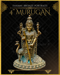 Murugan Panchaloha Bronze Icon - 4"