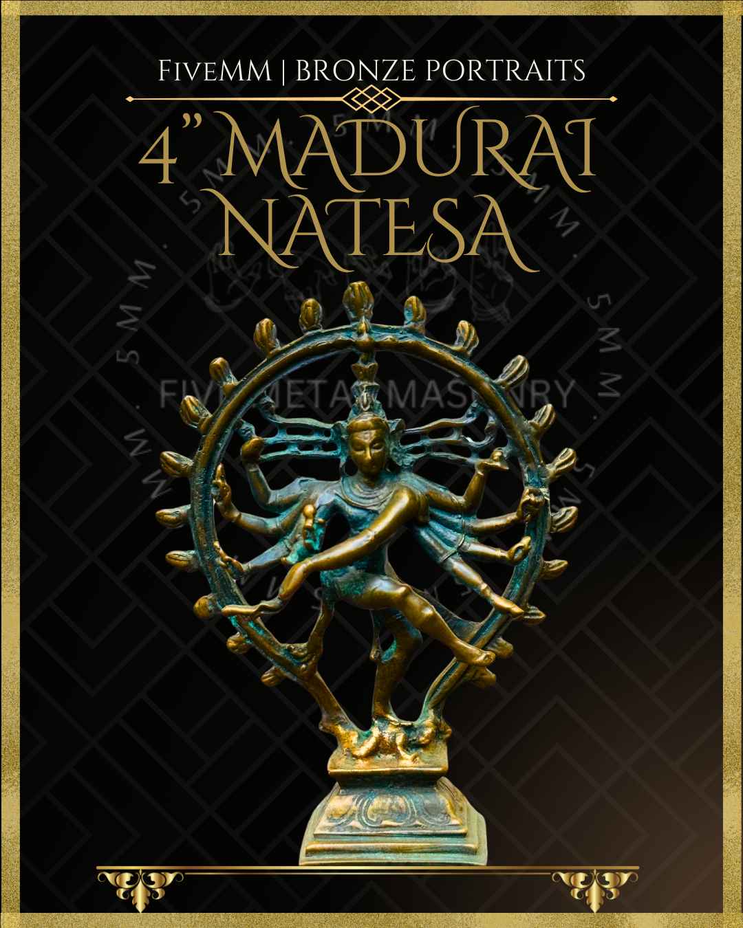 Madurai Nataraja Panchaloha Bronze Icon - 4"