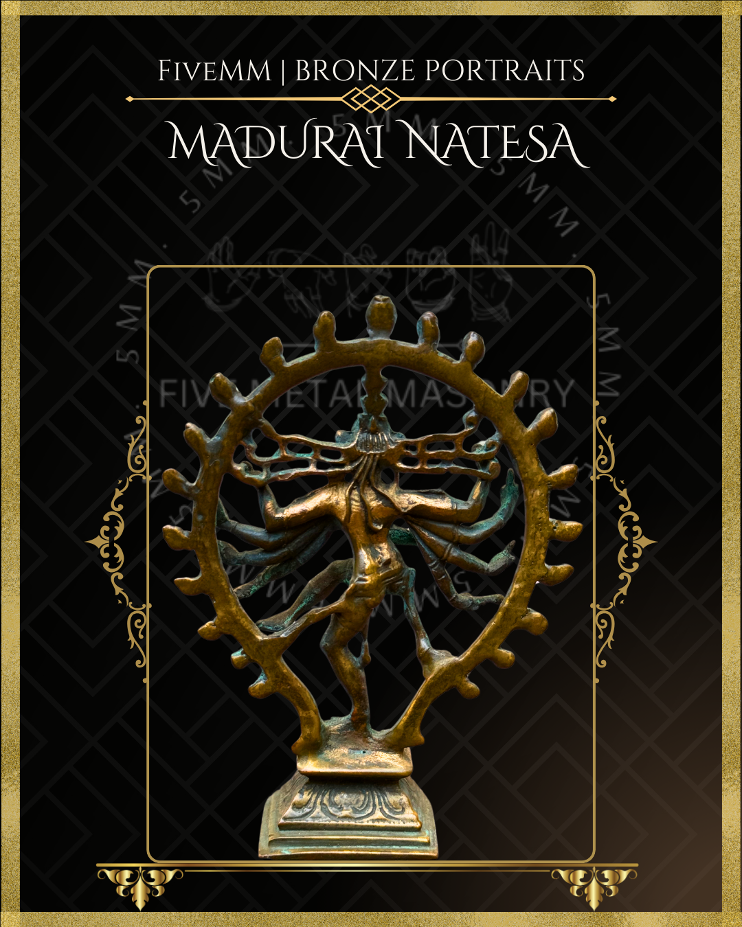 Madurai Nataraja Panchaloha Bronze Icon - 4"