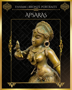 Pair of Apsara Panchaloha Bronze Icon - 6"