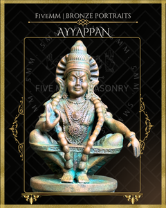 Ayyappan Panchaloha Bronze Icon - 2.5"