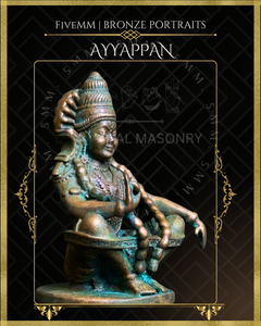 Ayyappan Panchaloha Bronze Icon - 2.5"