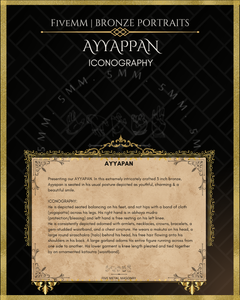 Ayyappan Panchaloha Bronze Icon - 2.5"