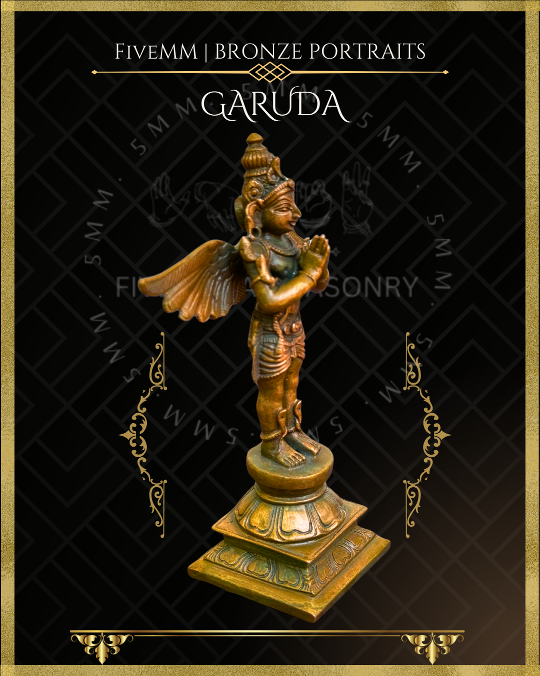 Garuda Panchaloha Bronze Icon - 5.5"