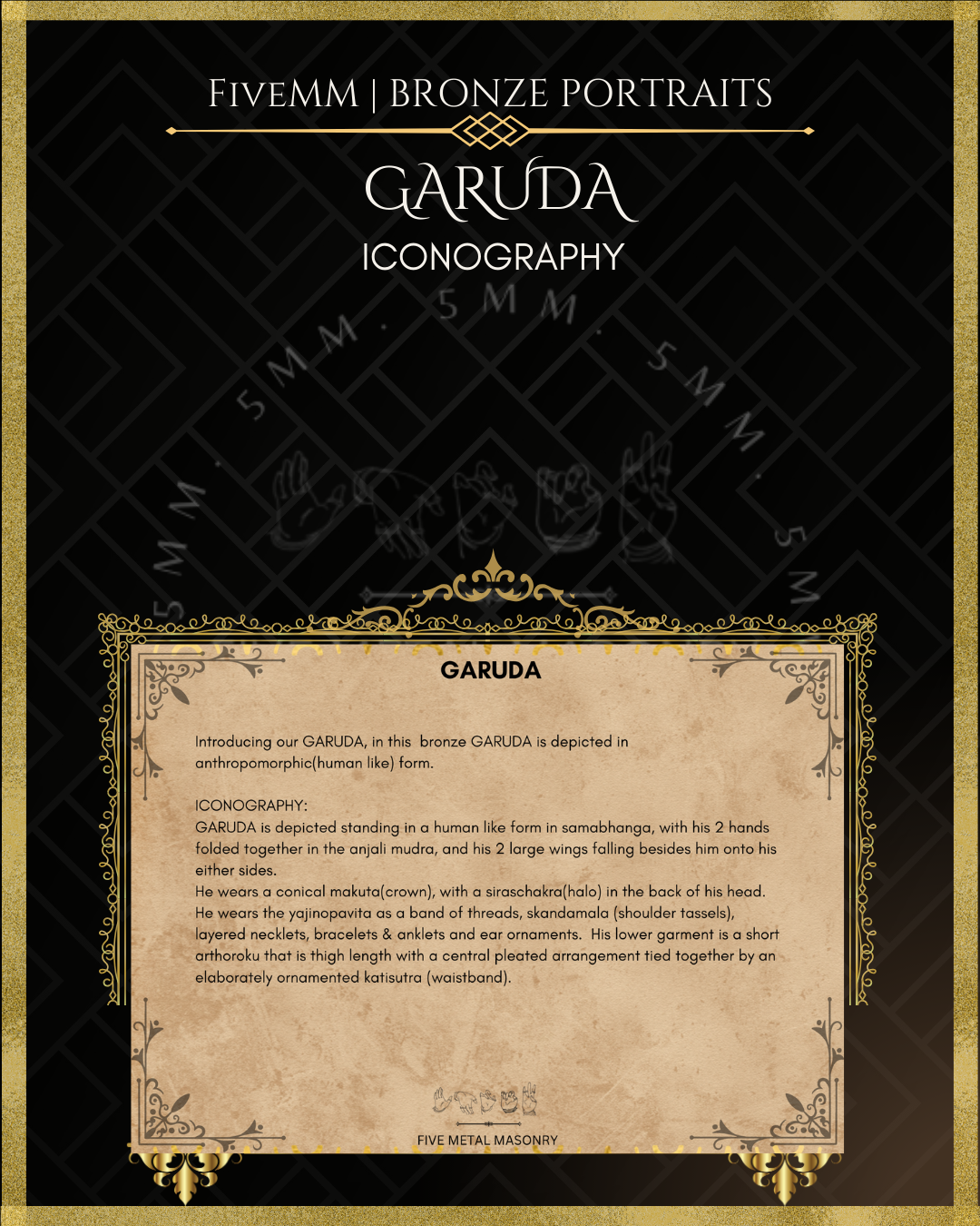 Garuda Panchaloha Bronze Icon - 5.5"