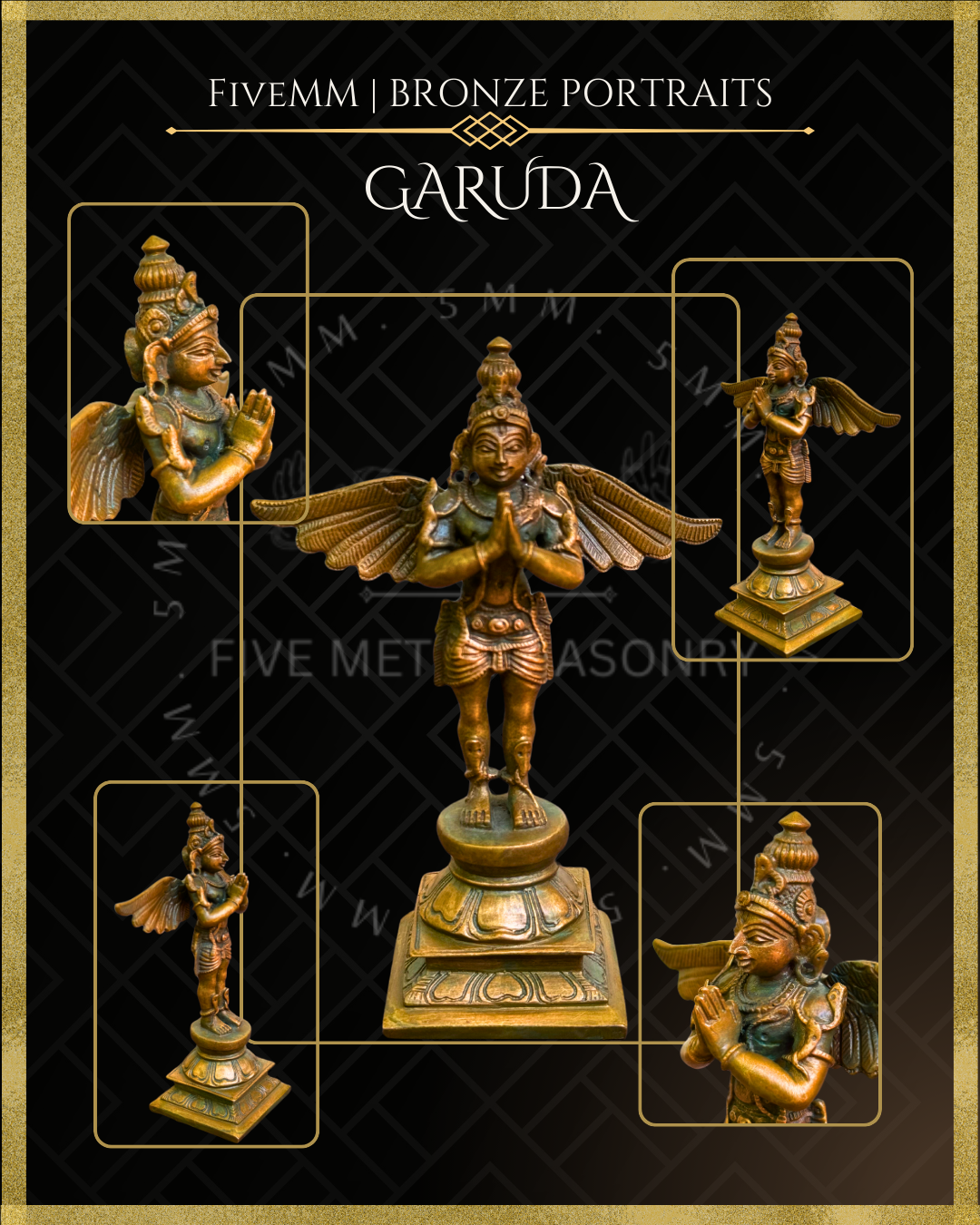 Garuda Panchaloha Bronze Icon - 5.5"