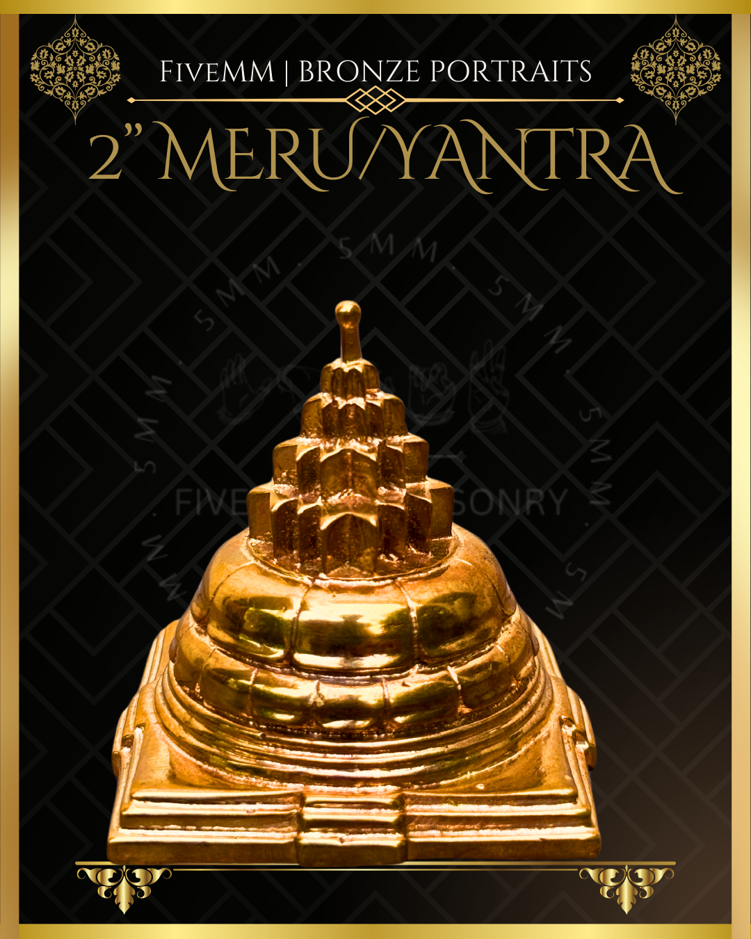 Meru/Yantra Panchaloha Bronze Icon - 2"