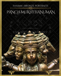 Pancha Mukhi Hanuman Panchaloha Bronze Icon - 5.5"