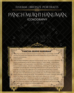 Pancha Mukhi Hanuman Panchaloha Bronze Icon - 5.5"