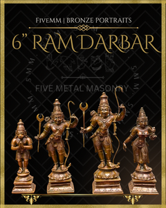 Ram Darbar Panchaloha Bronze Icon Set - 6"