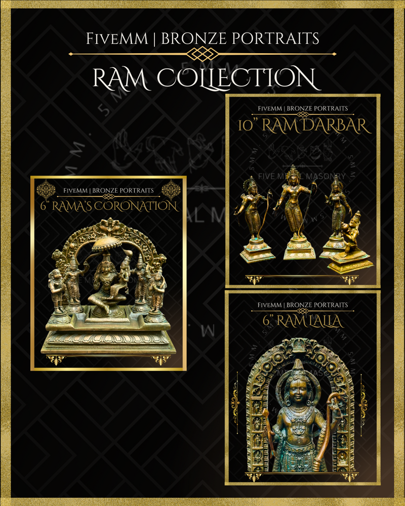 Ram Darbar Panchaloha Bronze Icon Set - 6"
