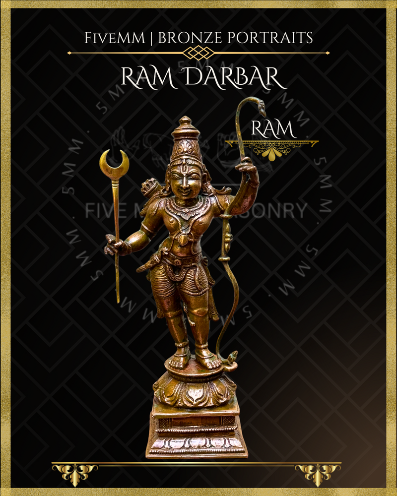 Ram Darbar Panchaloha Bronze Icon Set - 6"