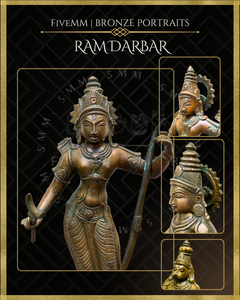 Ram Darbar Panchaloha Bronze Icon Set - 10"