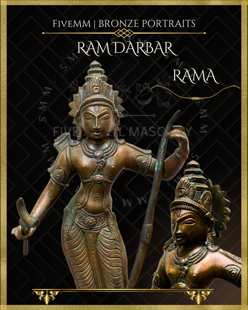 Ram Darbar Panchaloha Bronze Icon Set - 10"