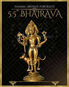 Bhairava Panchaloha Bronze Icon - 5.5" - Antique finish
