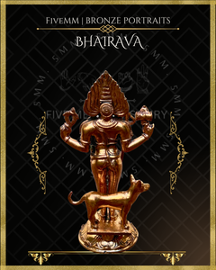 Bhairava Panchaloha Bronze Icon - 5.5" - Polished finish