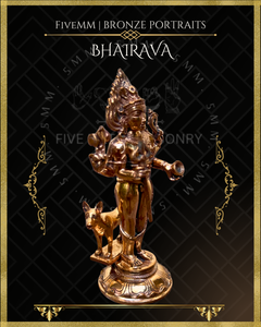 Bhairava Panchaloha Bronze Icon - 5.5" - Polished finish