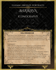 Bhairava Panchaloha Bronze Icon - 5.5" - Polished finish