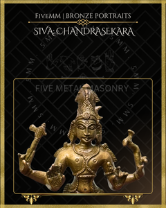 Chandrasekara Shiva Panchaloha Bronze Icon - 7" - Antique finish
