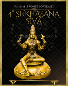 Sukhasana Shiva Panchaloha Bronze Icon - 4"