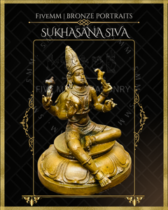 Sukhasana Shiva Panchaloha Bronze Icon - 4"