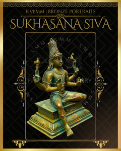 Sukhasana Shiva Panchaloha Bronze Icon - 6"