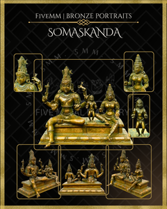 Somaskandamurti Shiva Shiva Panchaloha Bronze Icon - 6"