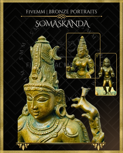 Somaskandamurti Shiva Shiva Panchaloha Bronze Icon - 6"