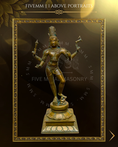 Tripurantaka Shiva Panchaloha Bronze Icon - 14"