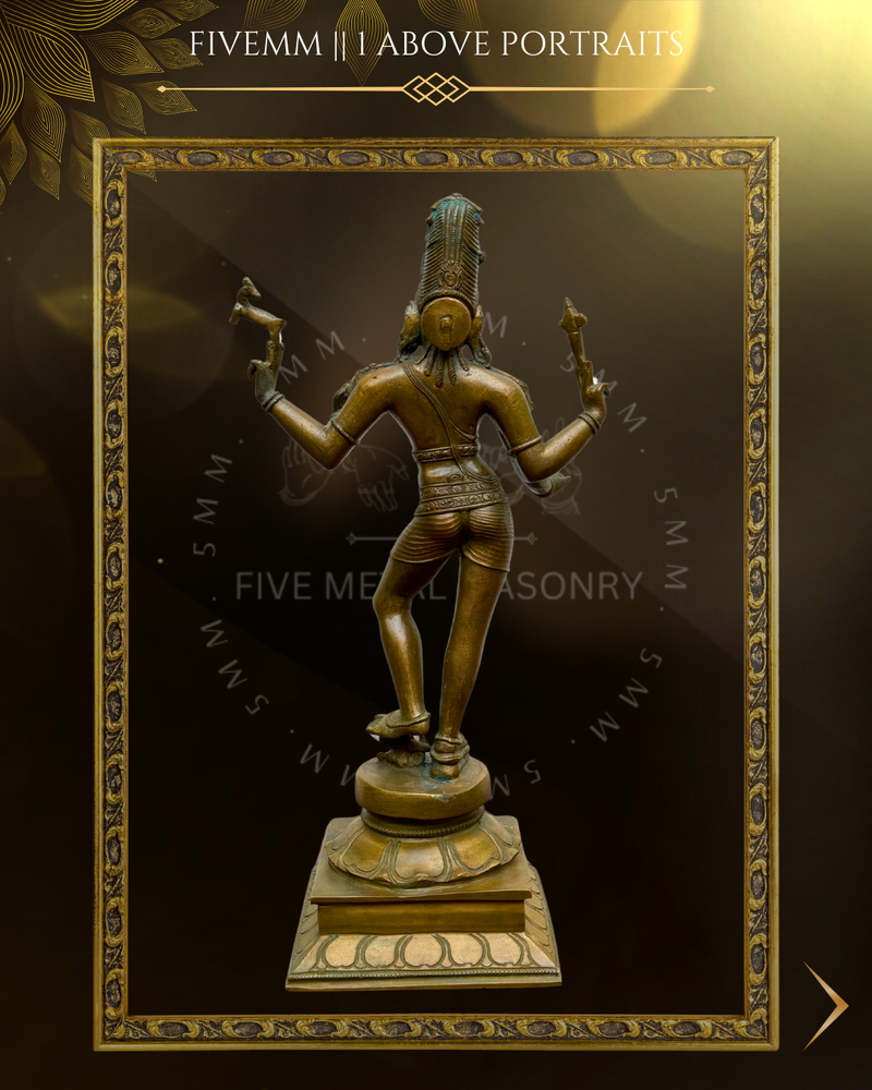 Tripurantaka Shiva Panchaloha Bronze Icon - 14"