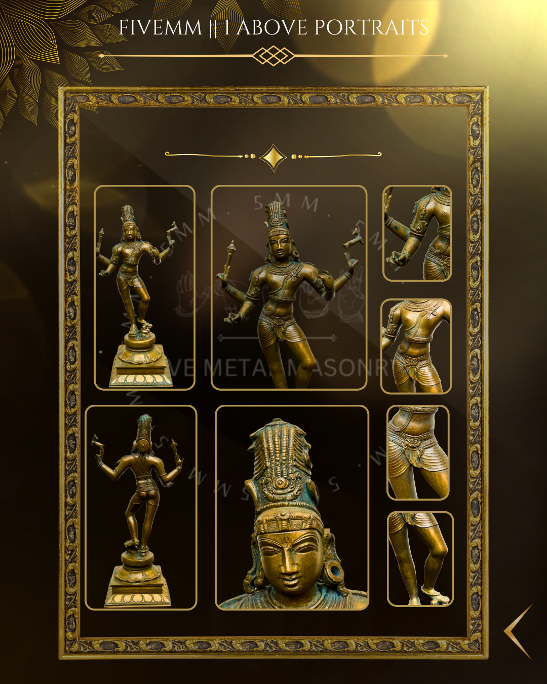 Tripurantaka Shiva Panchaloha Bronze Icon - 14"