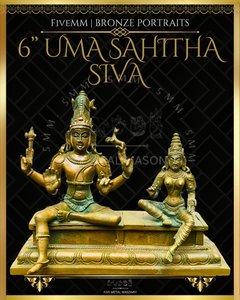 Uma Sahitha Shiva Panchaloha Bronze Icon - 6"