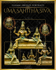 Uma Sahitha Shiva Panchaloha Bronze Icon - 6"