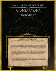 Anantasayana Vishnu Panchaloha Bronze Icon - 2.5" - Polished finish