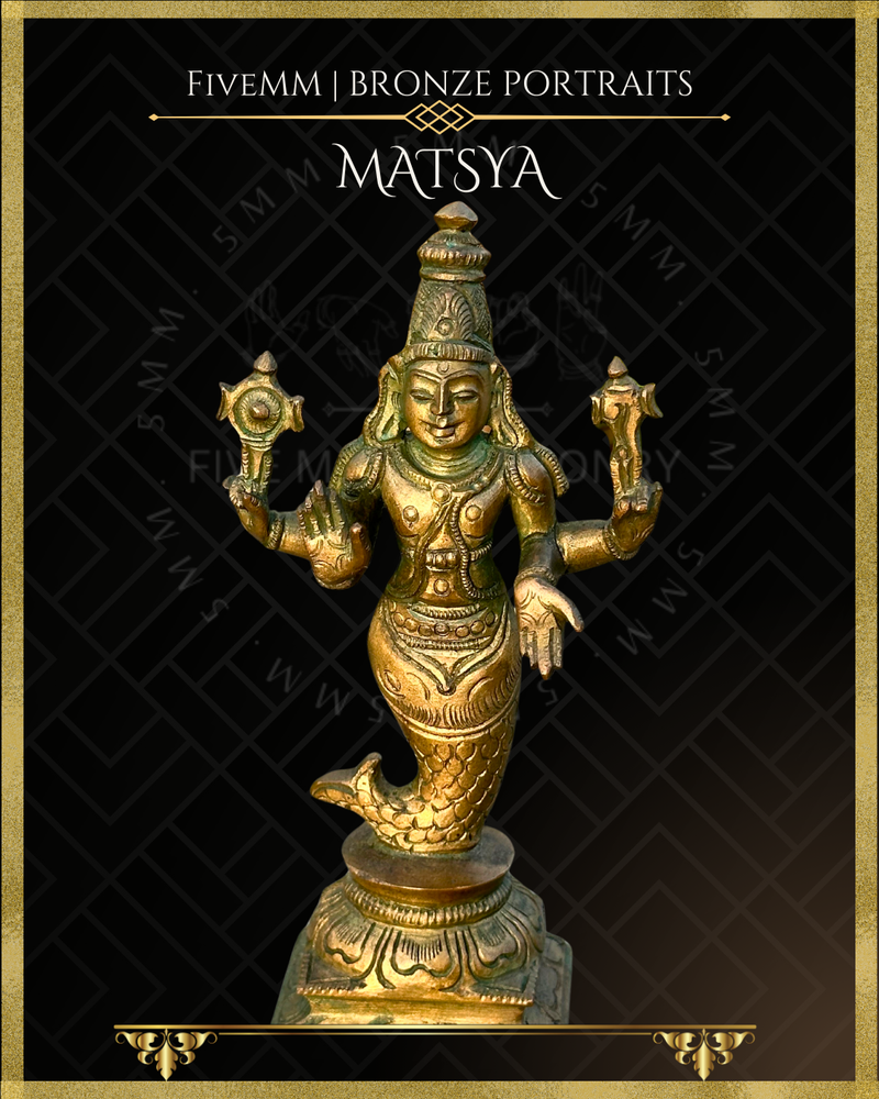 Dasavatharam Panchaloha Bronze Icon Set - 6" (10 icons)