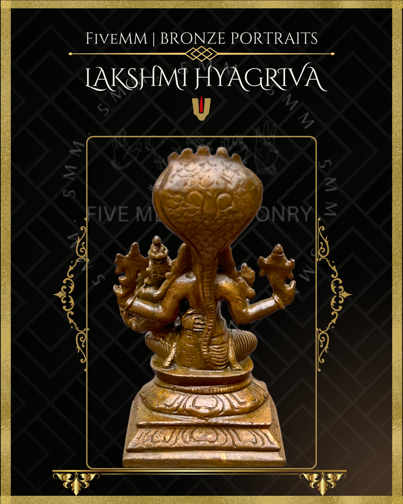 Lakshmi Hyagriva Panchaloha Bronze Icon - 4"