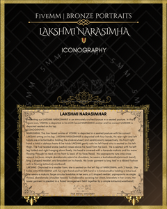 Lakshmi Narasimha Panchaloha Bronze Icon - 4"