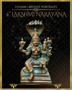 Lakshmi Narayana Panchaloha Bronze Icon - 4"