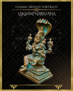 Lakshmi Narayana Panchaloha Bronze Icon - 4"