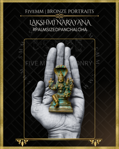 Lakshmi Narayana Panchaloha Bronze Icon - 4"