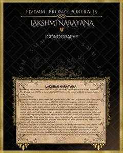 Lakshmi Narayana Panchaloha Bronze Icon - 4"