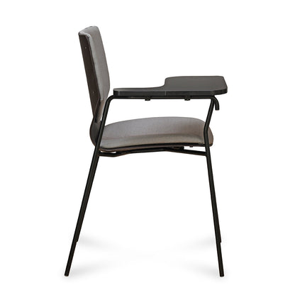 Nilkamal Zing Visitor Chair with Depth Adjustable Writing Pad (Walnut Brown & Black)