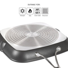 Circulon Non-Stick Hard Anodized Square Griddle Pan, 28cm