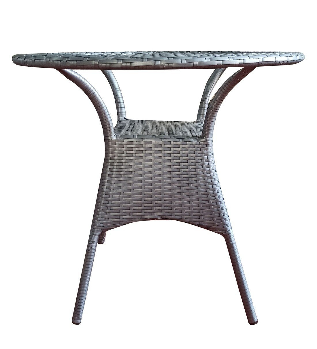 Mishka Outdoor Patio Seating Set 4 Chairs and 1 Table Set (Silver)