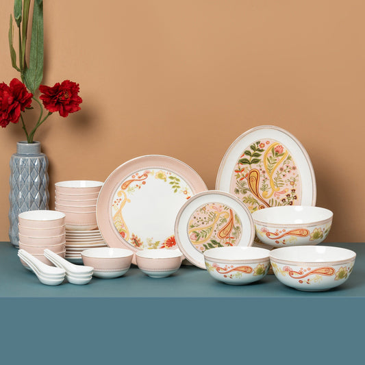 Urmi Fiesta Dinner Set of 34 (FI802), For Family of 6